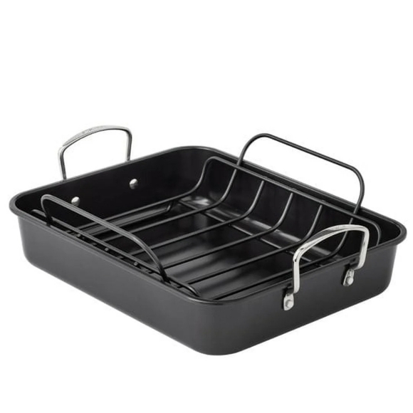 ❤️ New Pioneer Woman Timeless Non-Stick Roaster with Wire Rack - Picture 10 of 10